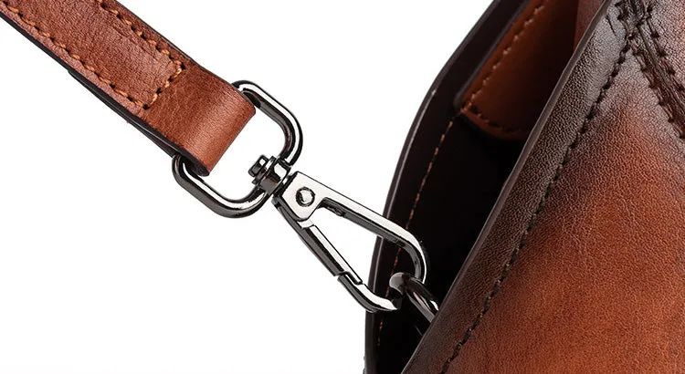 Handmade Womens Genuine Leather Handbags Small Crossbody Purse For Women