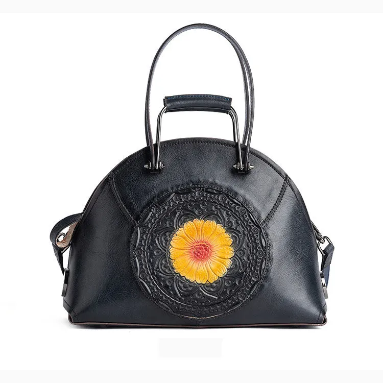 Handmade Womens Genuine Leather Handbags Small Crossbody Purse For Women