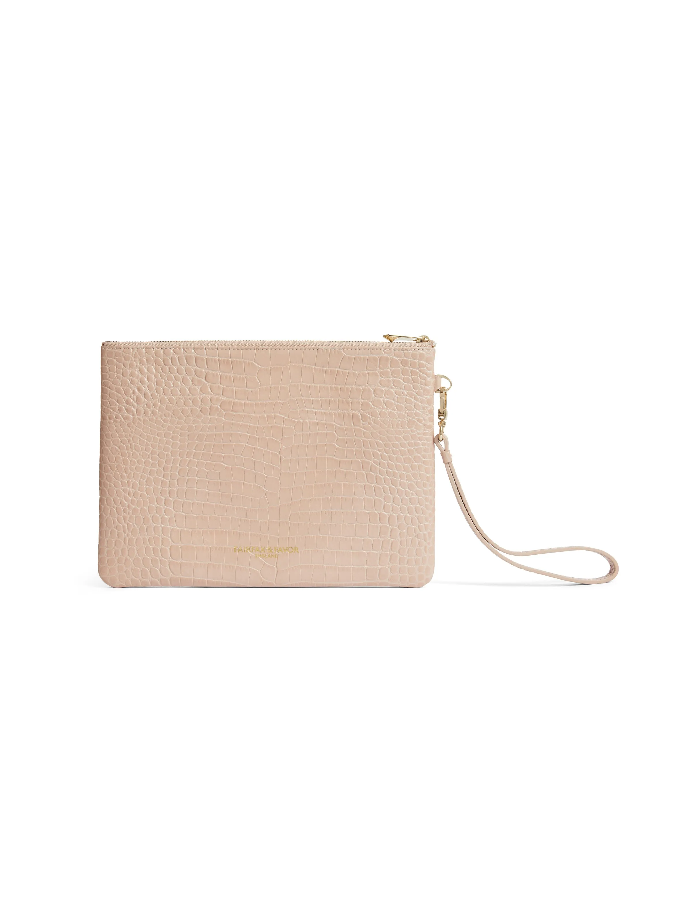 Highbury Clutch - Blush Croc