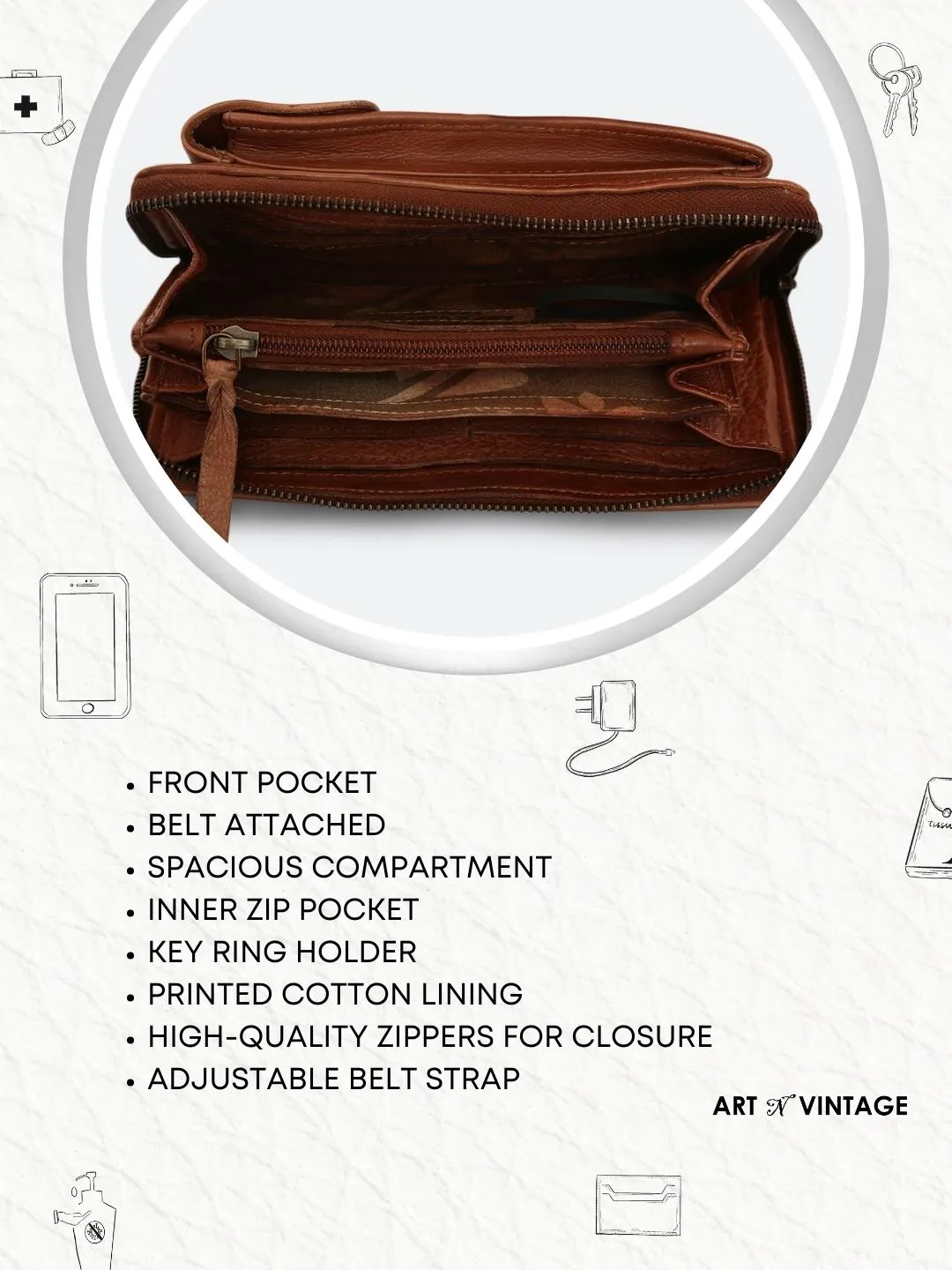 Insignia: Leather Mandala Phone Case Wallet