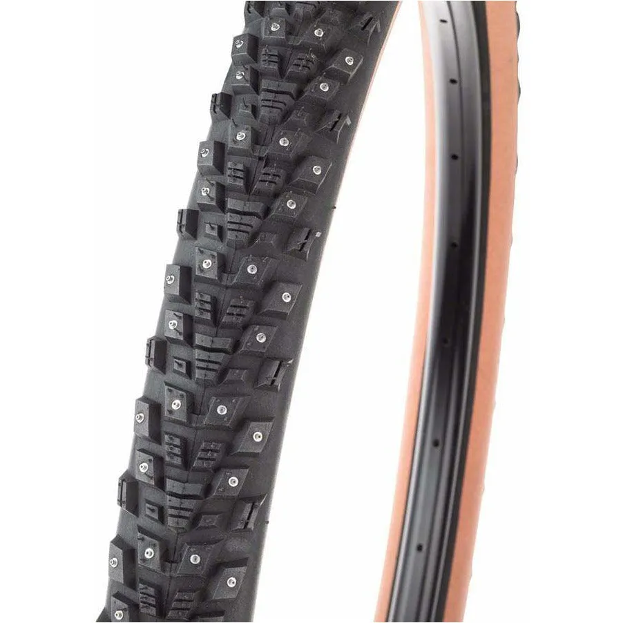 Kahva Bike Tire - 27.5 x 2.1, Tubeless, Tan, 60tpi, 240 Concave Carbide Studs