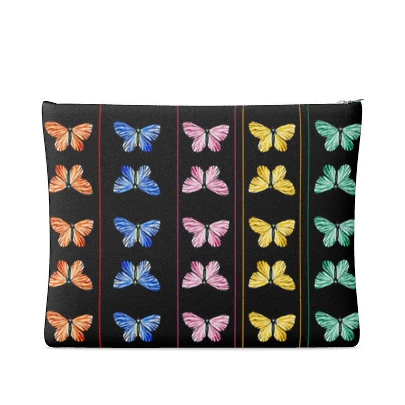 Kaleidoscope of Butterflies Leather Clutch