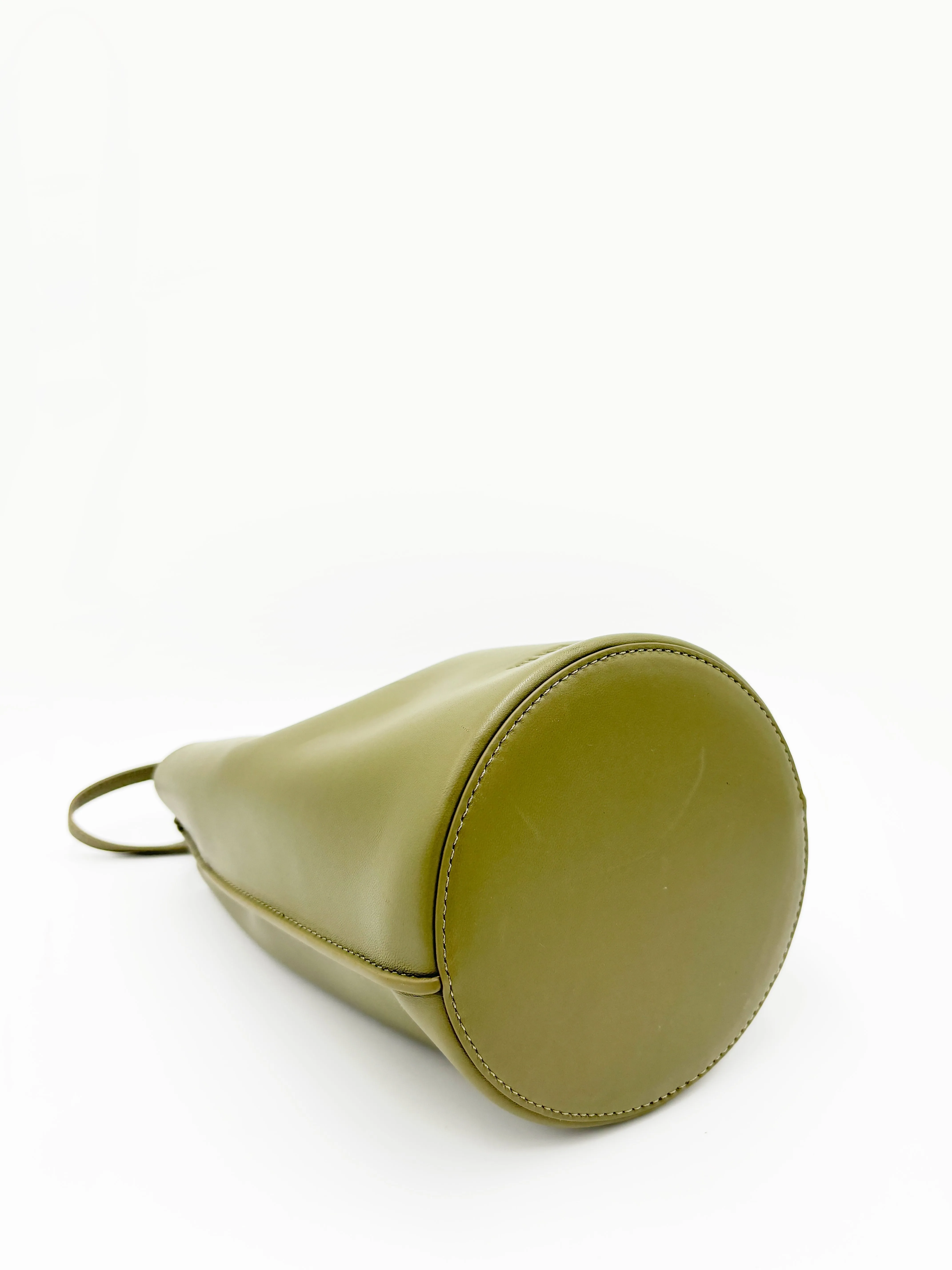 Leather Crossbody Bucket Bag