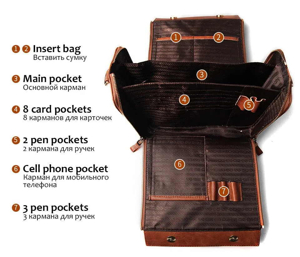 LovelyRLovely Leather Multi-Pocket Bag