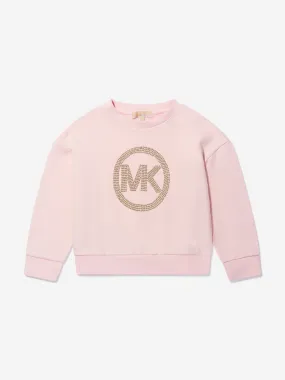 Michael Kors Girls Cotton Studded Logo Sweatshirt