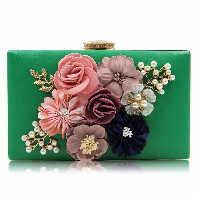 Milisente 7 Colors Women Clutch Lady Flower Day Clutches Female Wedding Purses