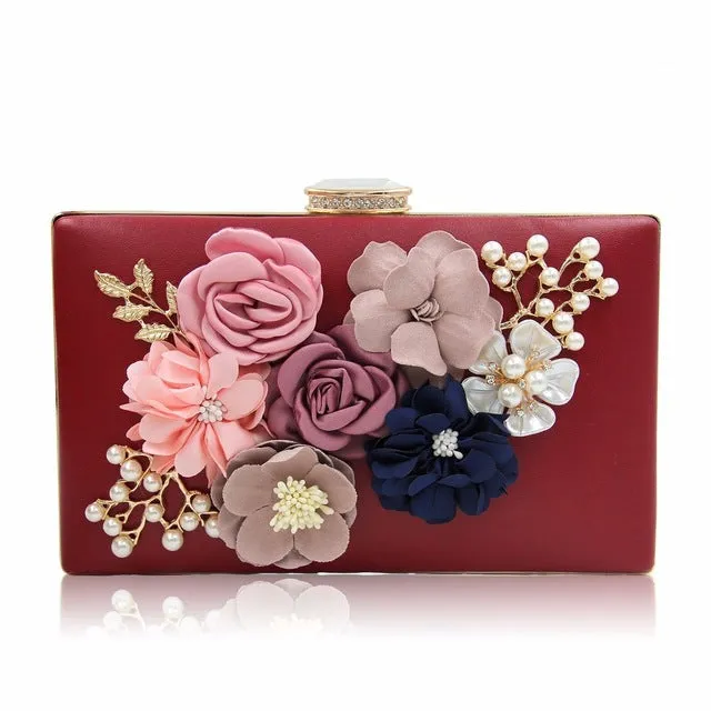 Milisente 7 Colors Women Clutch Lady Flower Day Clutches Female Wedding Purses