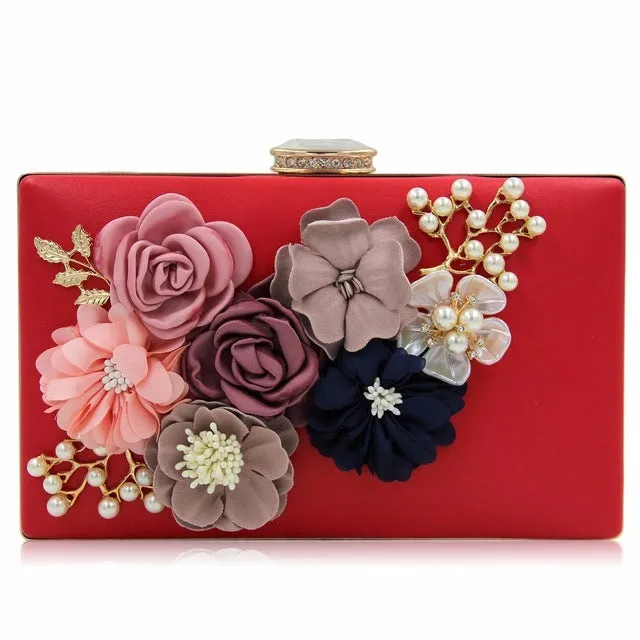Milisente 7 Colors Women Clutch Lady Flower Day Clutches Female Wedding Purses