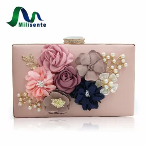 Milisente 7 Colors Women Clutch Lady Flower Day Clutches Female Wedding Purses
