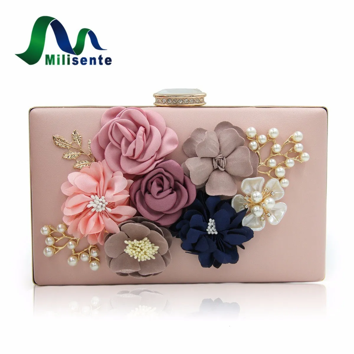 Milisente 7 Colors Women Clutch Lady Flower Day Clutches Female Wedding Purses
