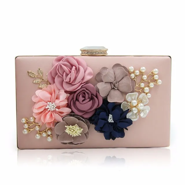 Milisente 7 Colors Women Clutch Lady Flower Day Clutches Female Wedding Purses