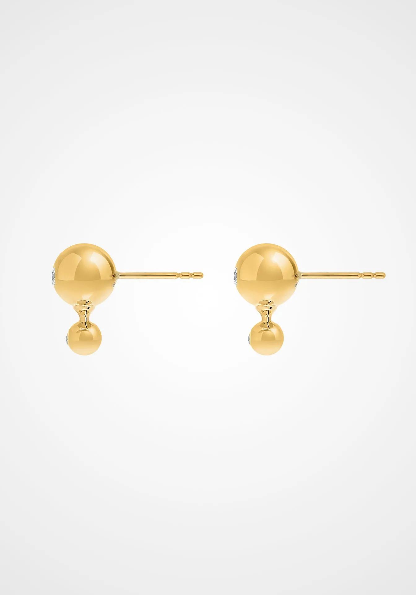 Nemara, 18K Yellow Gold   Diamond Earrings