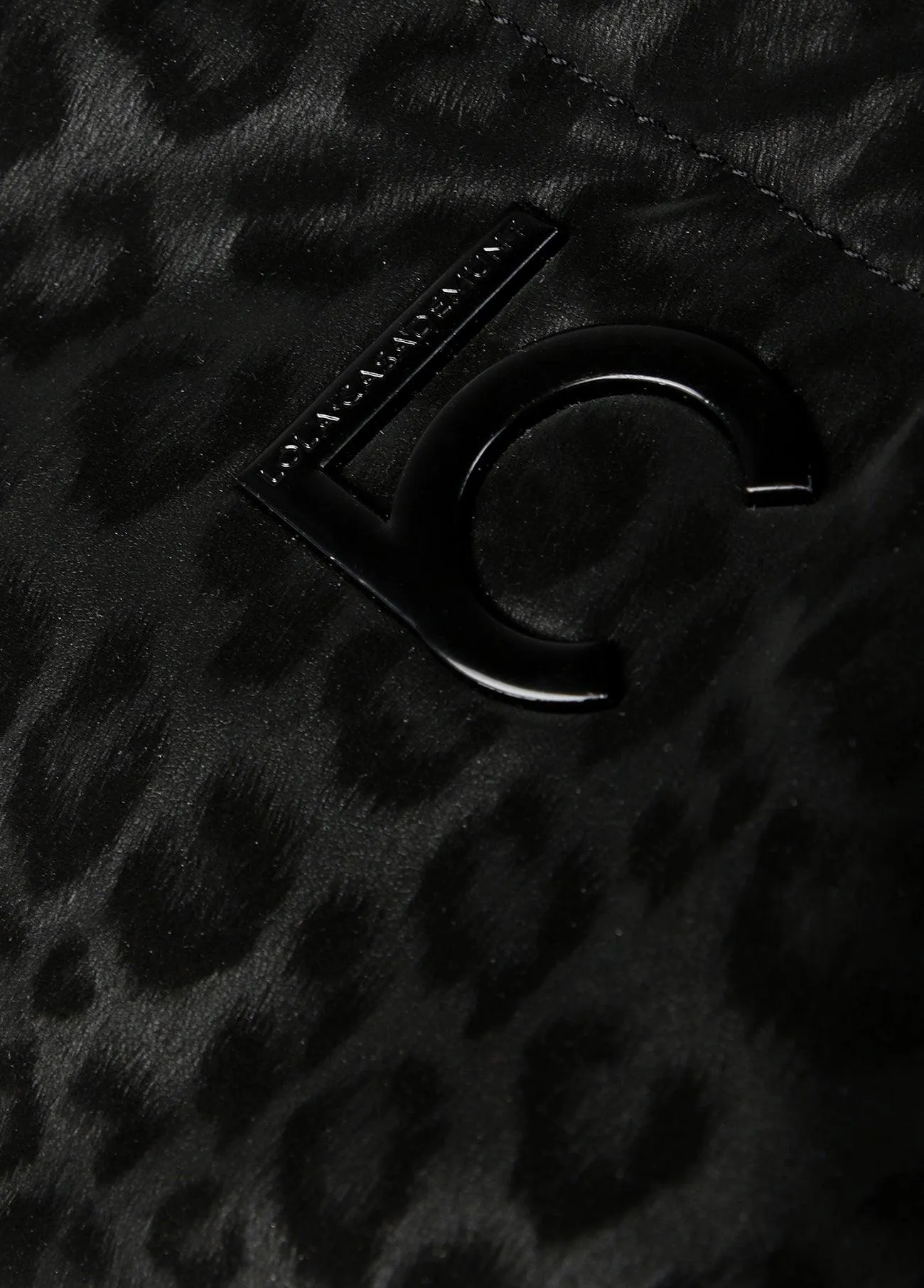 Neoprene and animal print tote bag