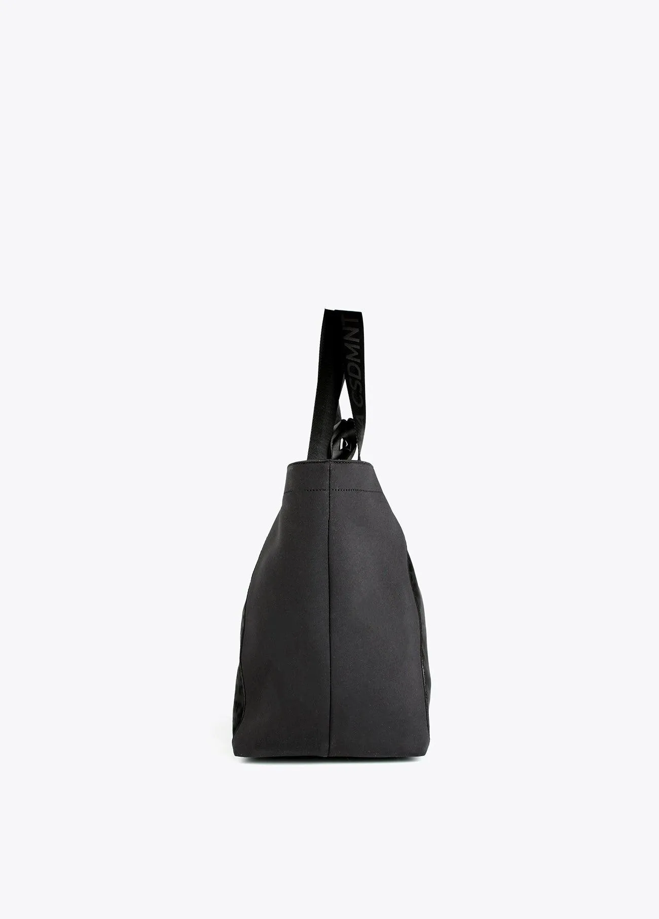 Neoprene and animal print tote bag