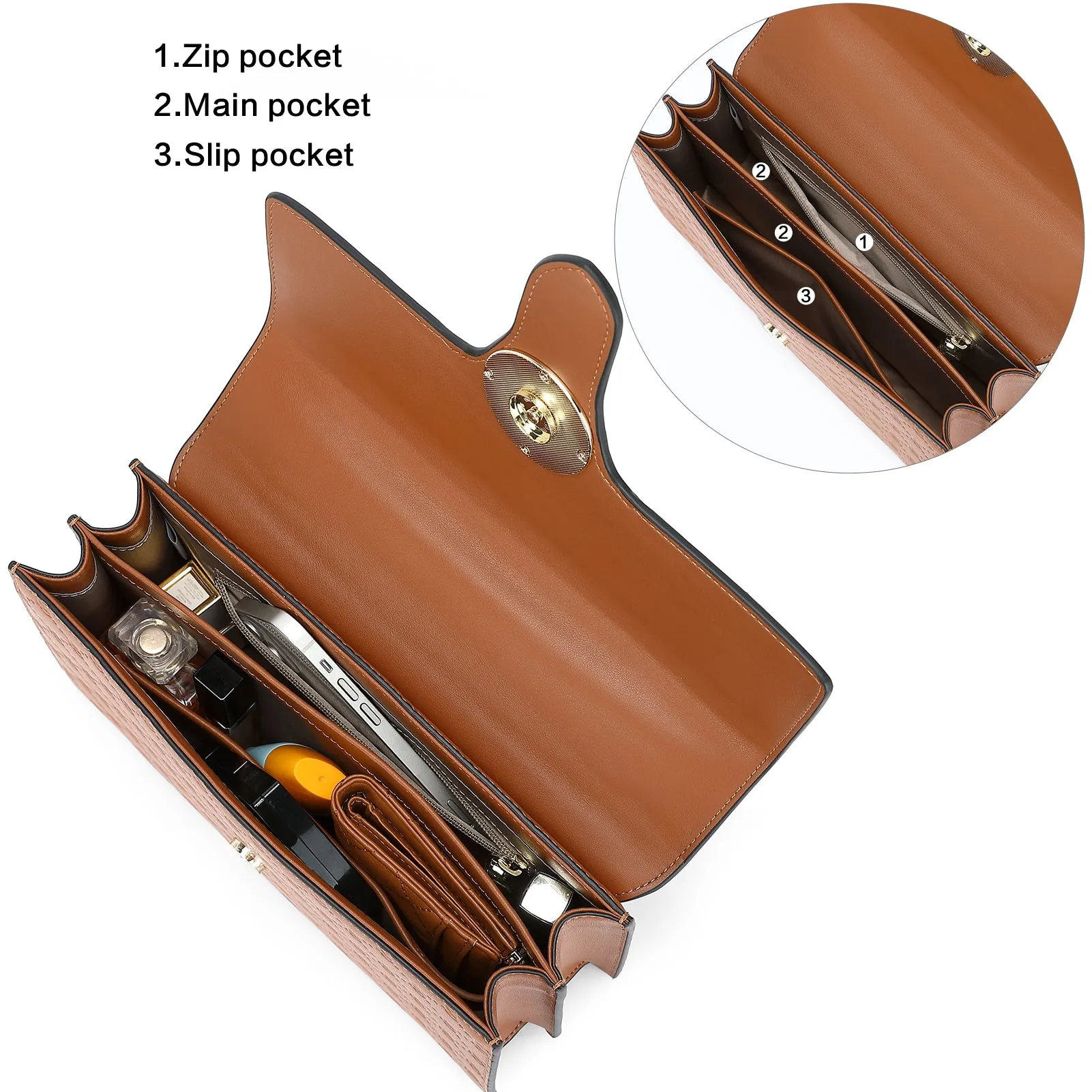 Nola Elegant Leather Shoulder Bag for Women - Perfect for Commuting