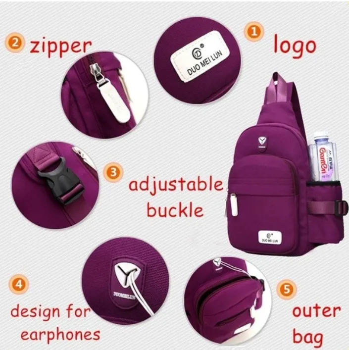 Nylon Large Capacity Daily Crossbody Bag