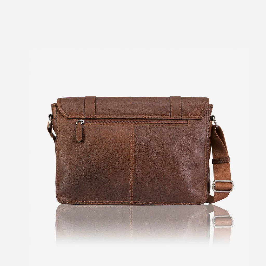 Oryx 13" Leather Messenger Bag, Brown