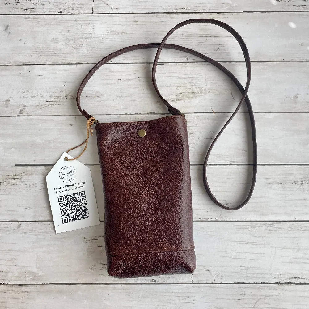 Phone Pouch Crossbody in Dark Roast