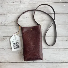 Phone Pouch Crossbody in Dark Roast