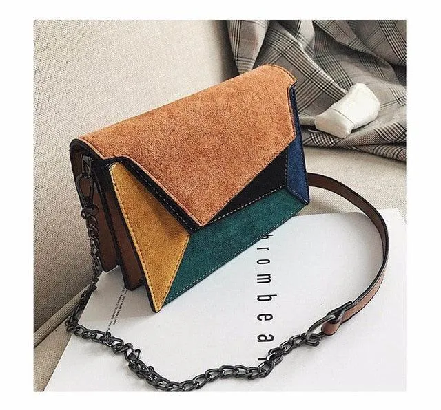 PU Patch Square Shoulder Bag