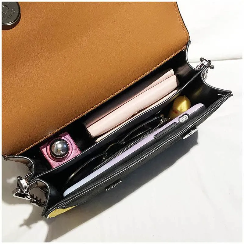 PU Patch Square Shoulder Bag