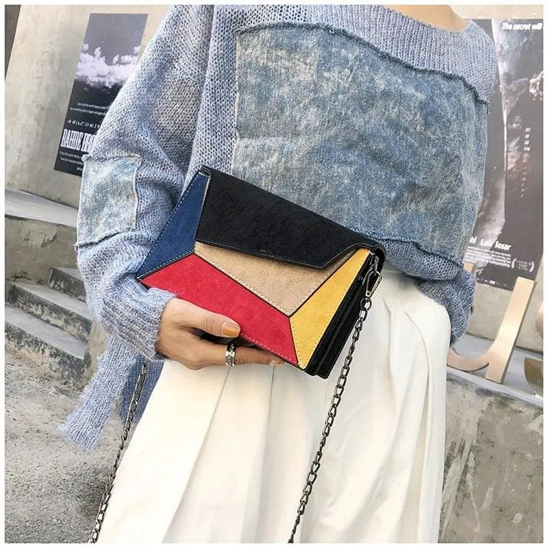 PU Patch Square Shoulder Bag
