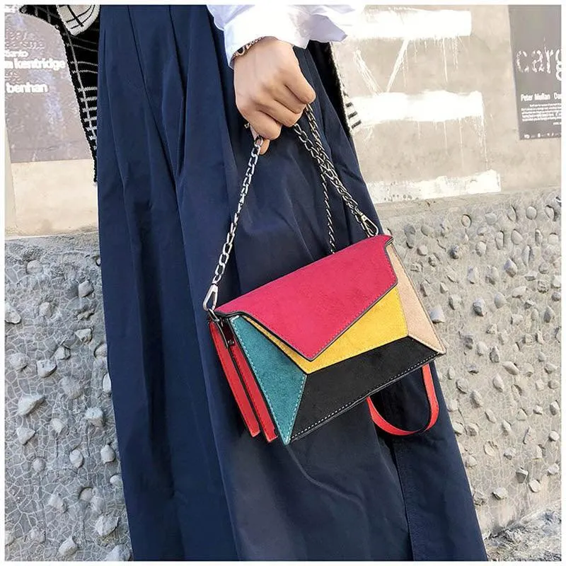 PU Patch Square Shoulder Bag