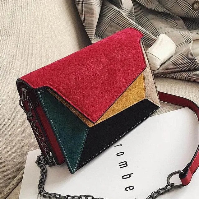 PU Patch Square Shoulder Bag