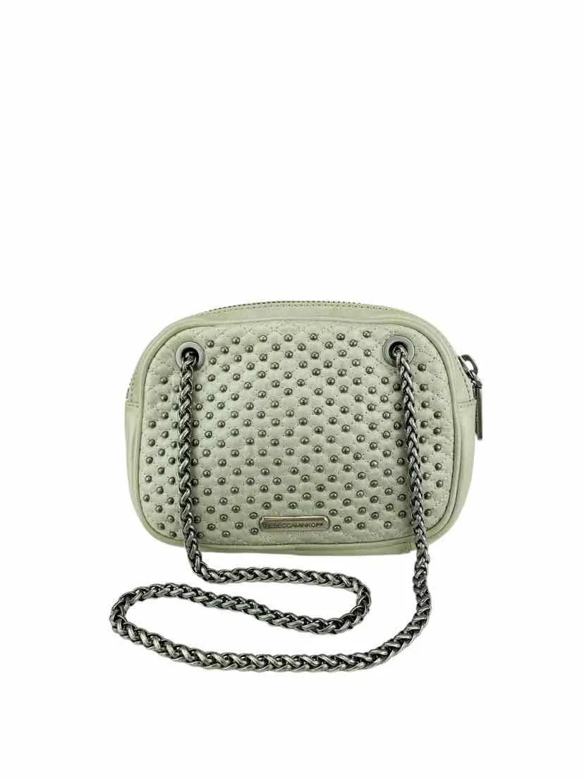 Rebecca Minkoff, Women's Studded Leather Shoulder/Crossbody Bag, Taupe, One Sz