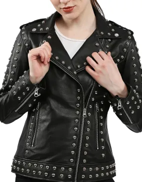 Rebellious Edge Black Studded Jacket