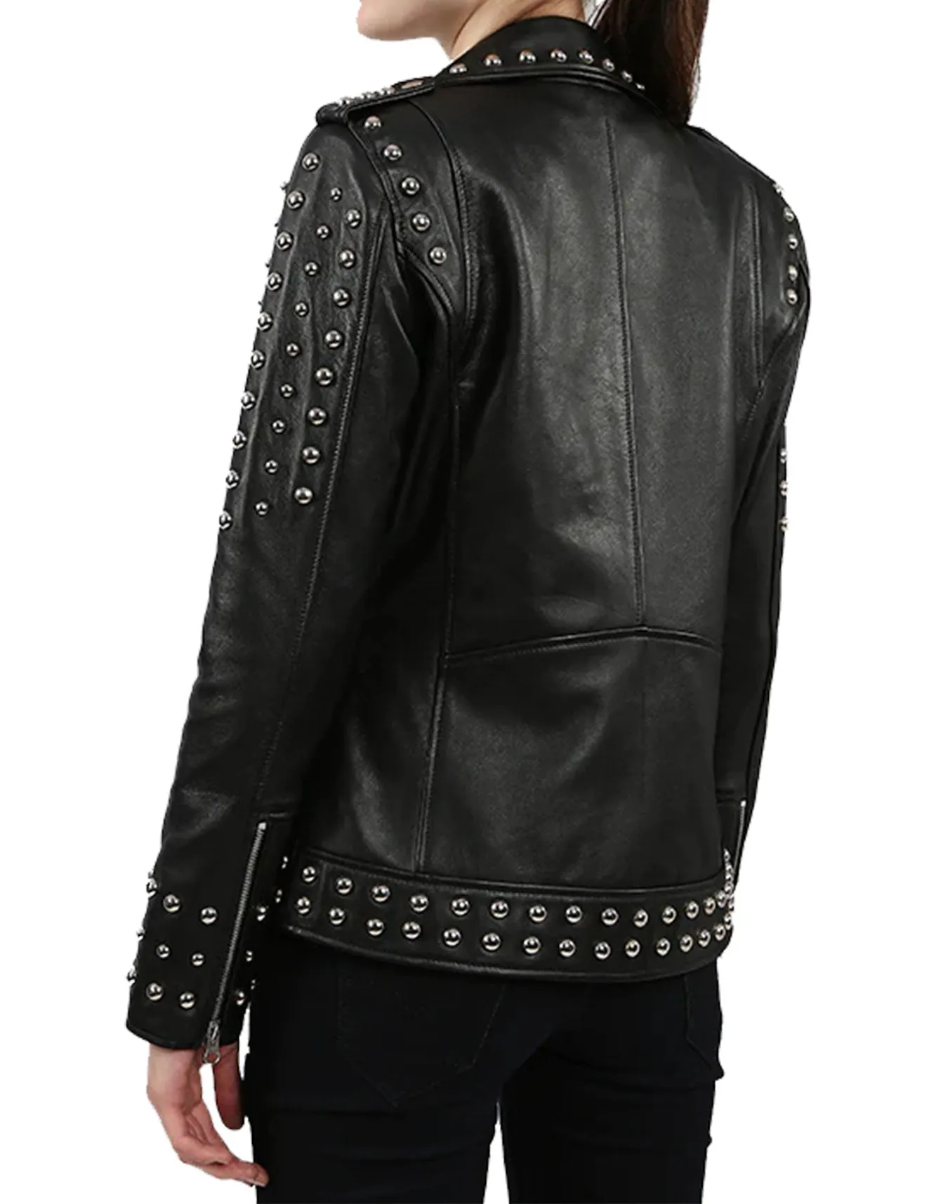 Rebellious Edge Black Studded Jacket