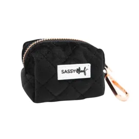 Sassay Woof 'I Do Too' Dog Waste Bag Holder, Black