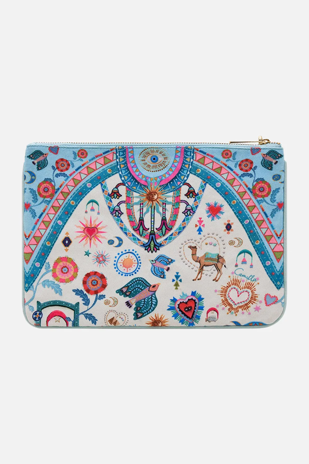 SMALL CANVAS CLUTCH LIVING IN COLOUR