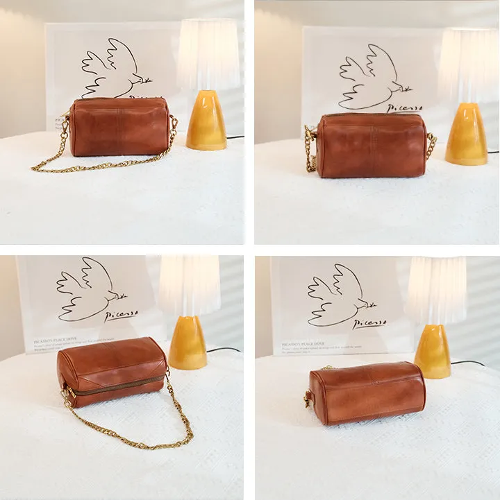 Small Crossbody Purses For Women Brown Leather Shoulder Bag