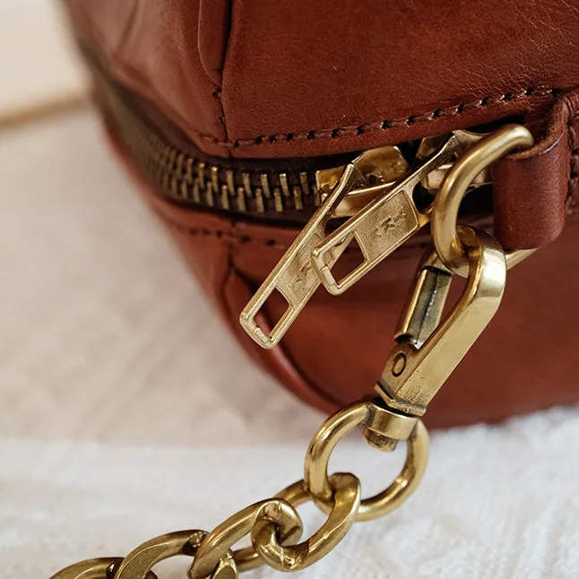 Small Crossbody Purses For Women Brown Leather Shoulder Bag