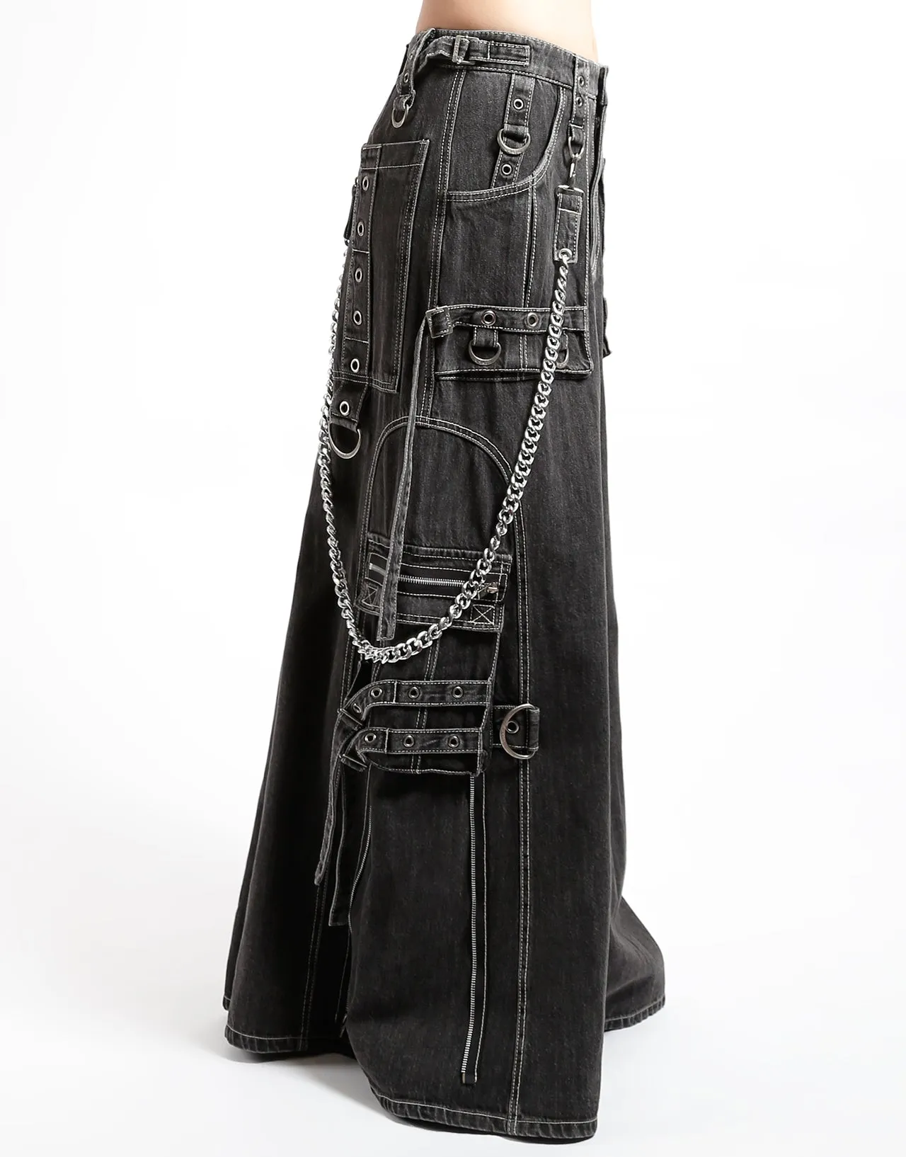 STRENGTH SKIRT BLACK DENIM