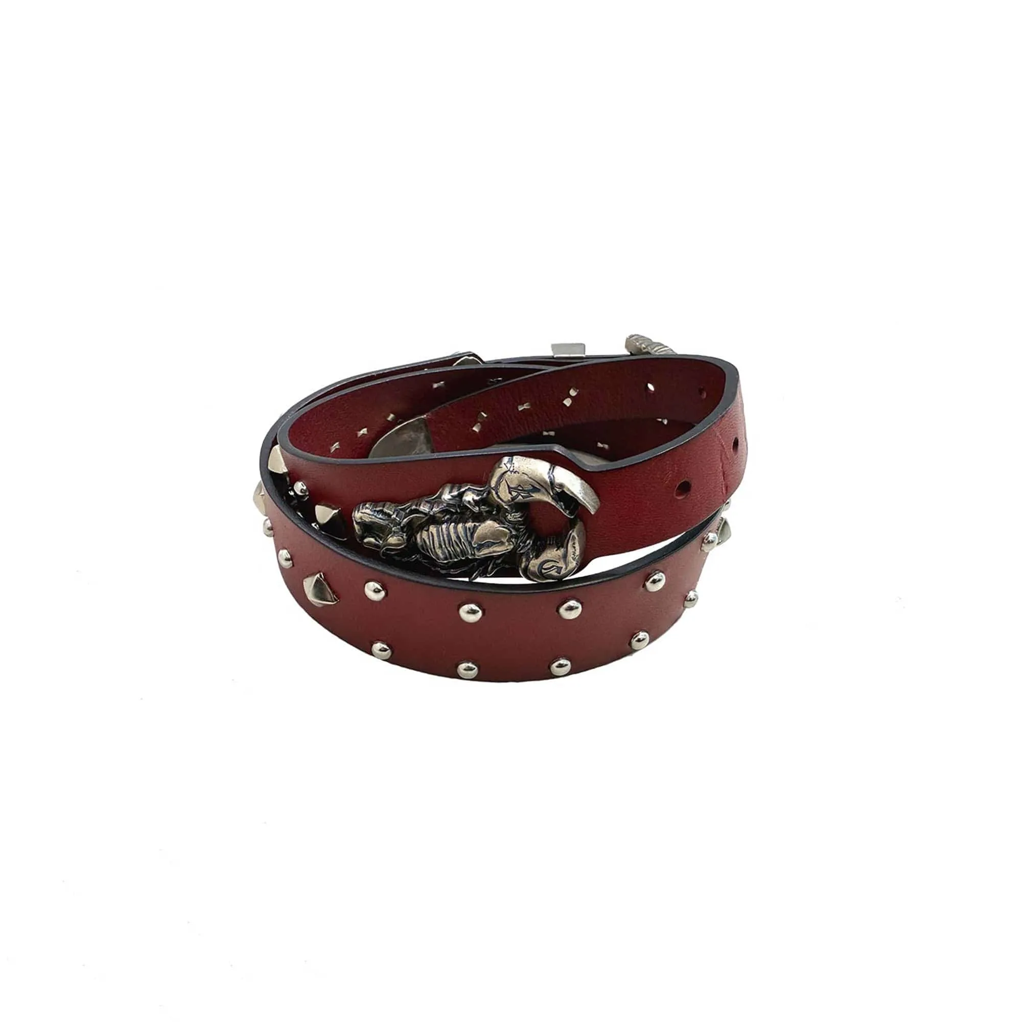 Studded Leather Scorpion Belt