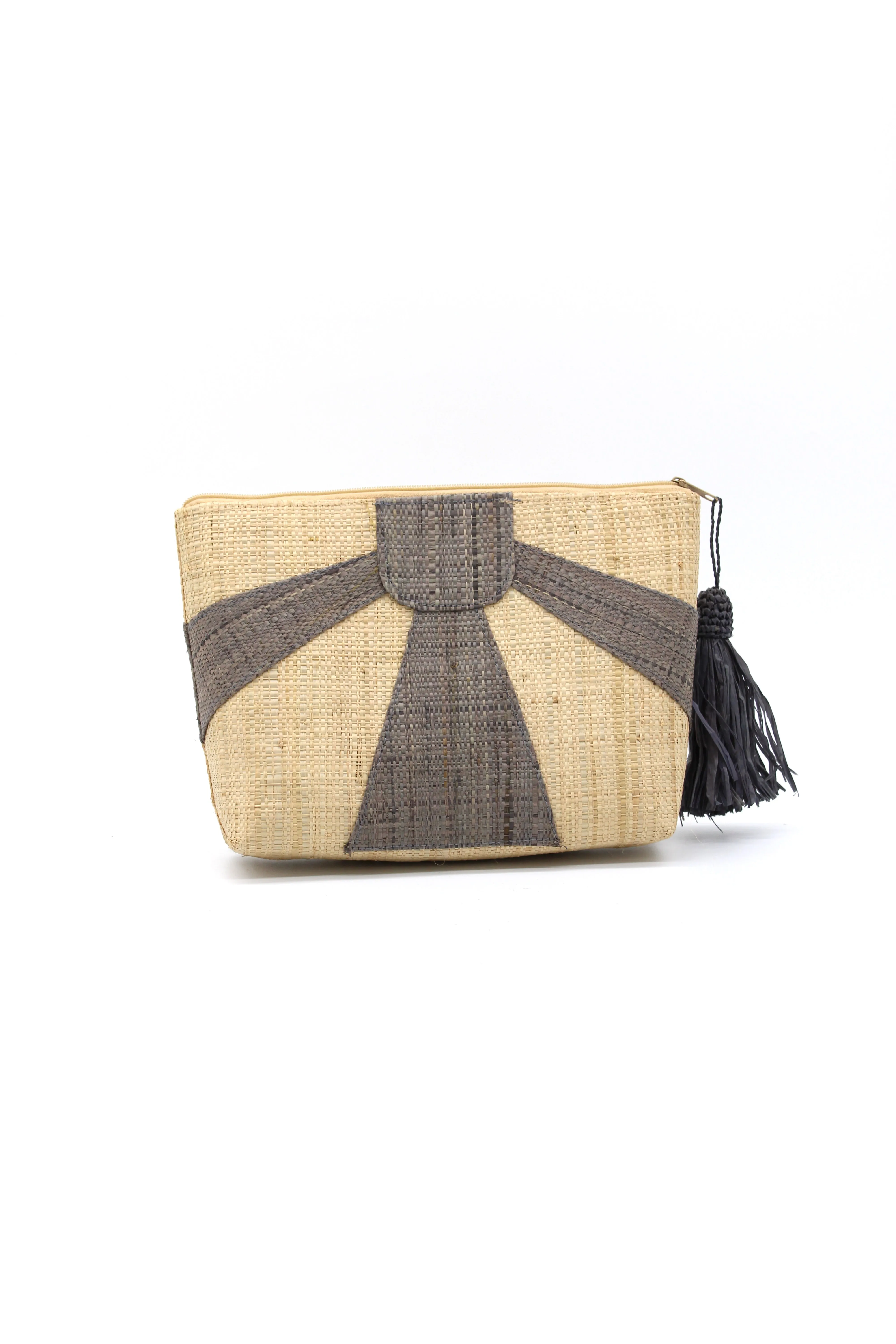 Sunburst Cosmetic Clutch with Tassel Zipper Pull