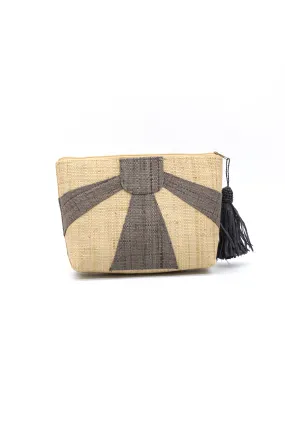 Sunburst Cosmetic Clutch with Tassel Zipper Pull