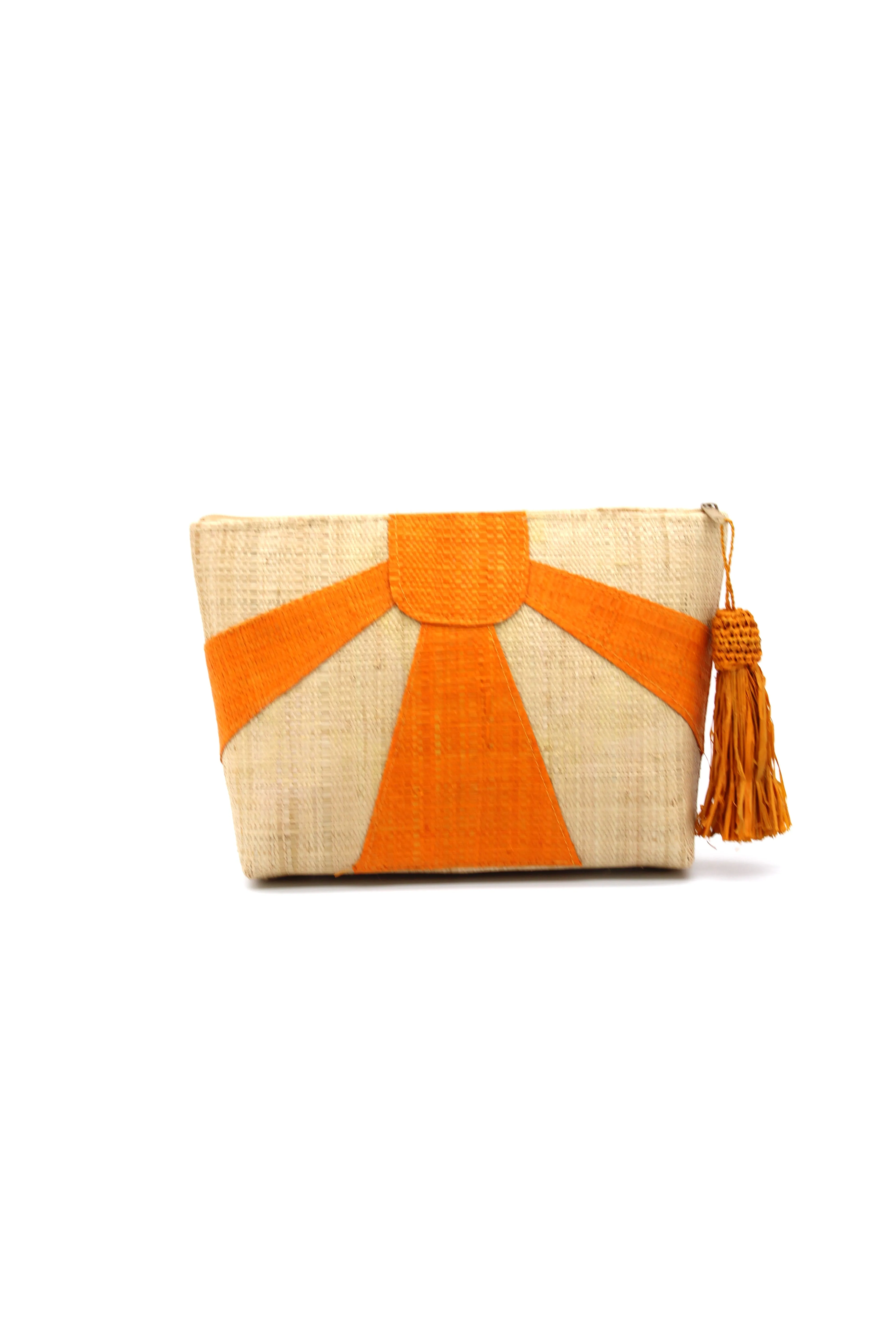 Sunburst Cosmetic Clutch with Tassel Zipper Pull
