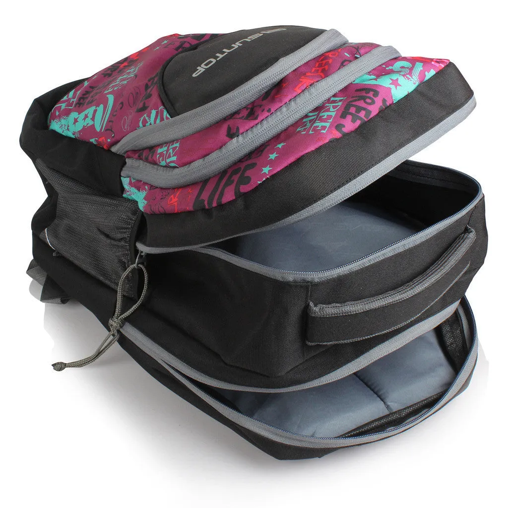 Suntop Surf 30 L Backpack(Black and Pink)
