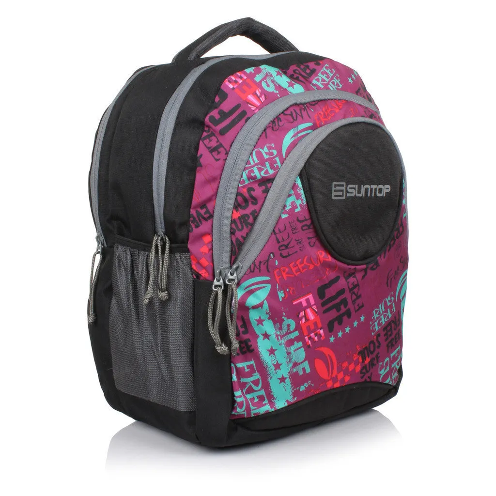 Suntop Surf 30 L Backpack(Black and Pink)