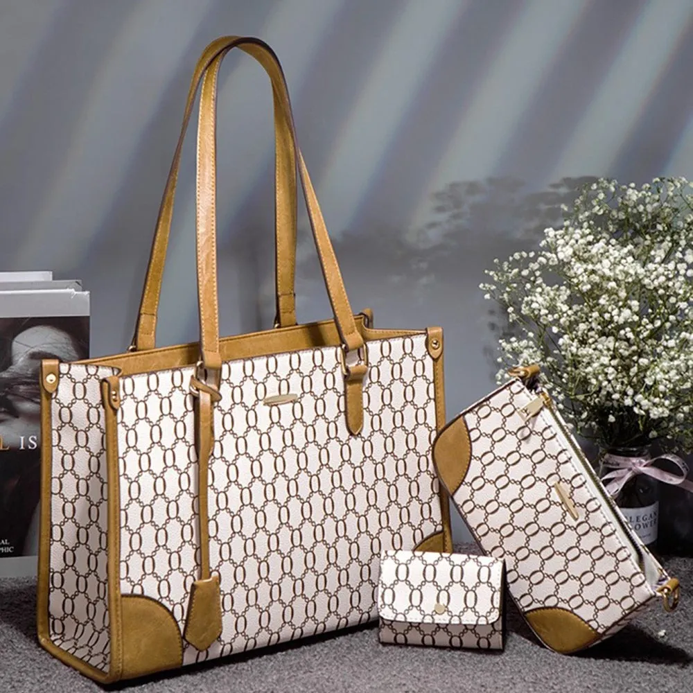 Three Piece Set Handheld Tote Women's Bag One Shoulder