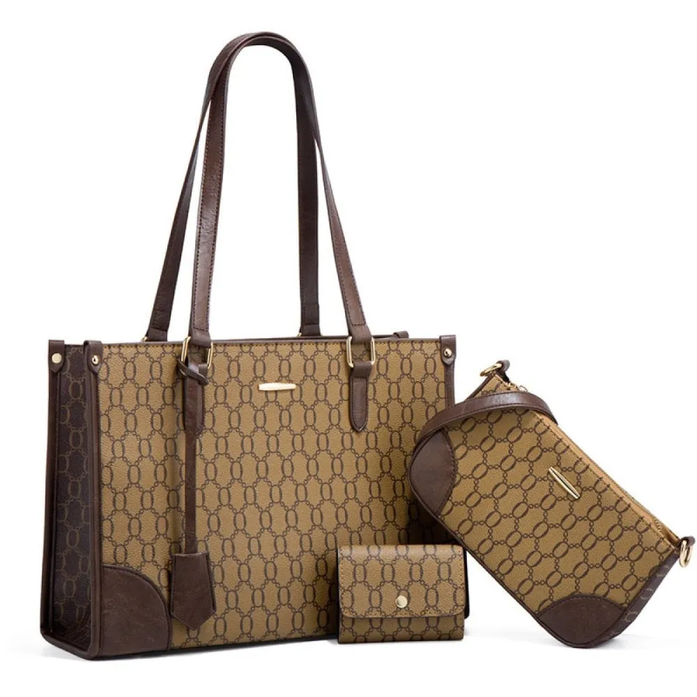 Three Piece Set Handheld Tote Women's Bag One Shoulder