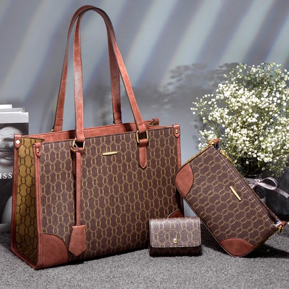 Three Piece Set Handheld Tote Women's Bag One Shoulder