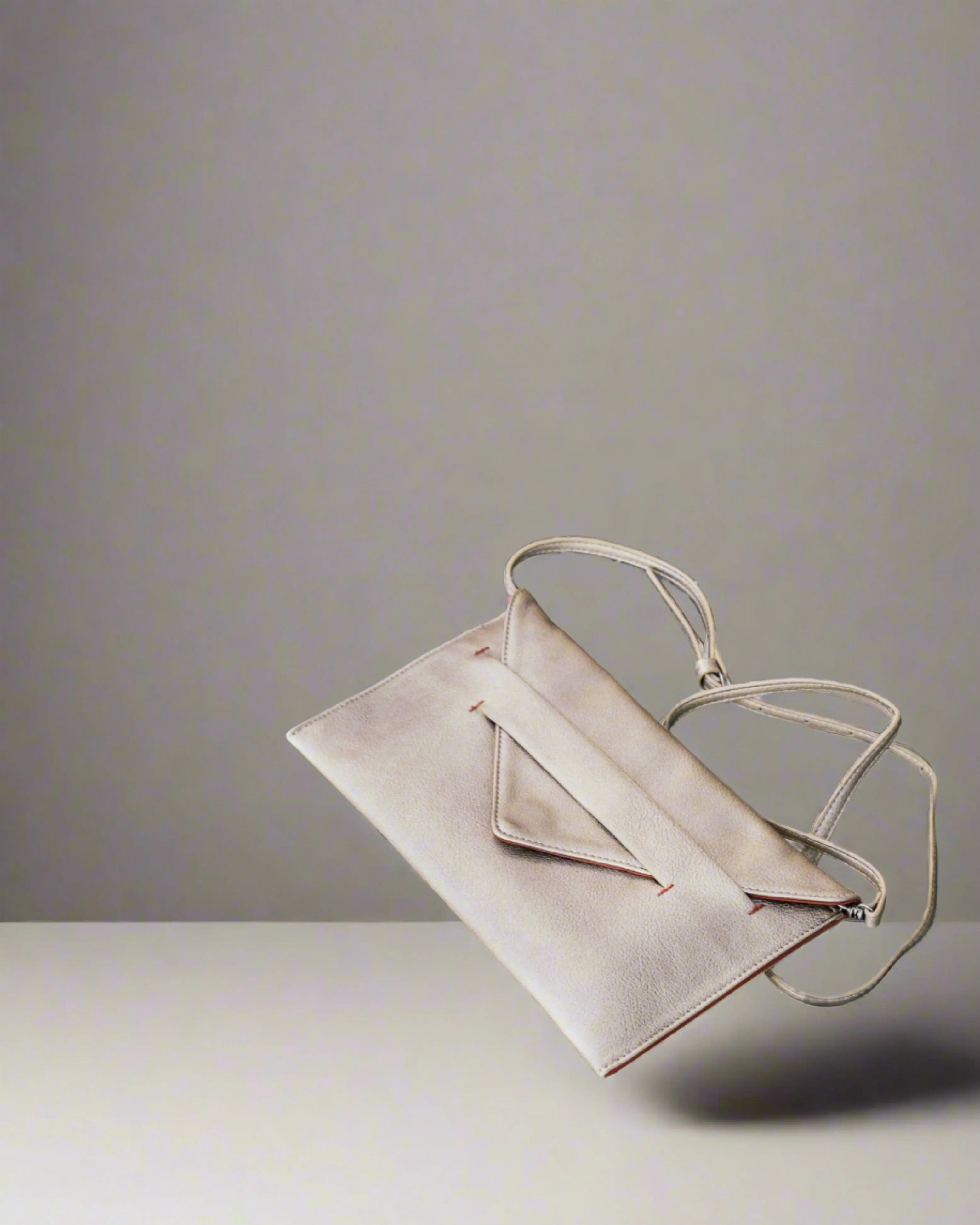 Vegan Leather Convertible Crossbody/Clutch with Wristlet & Shoulder Strap