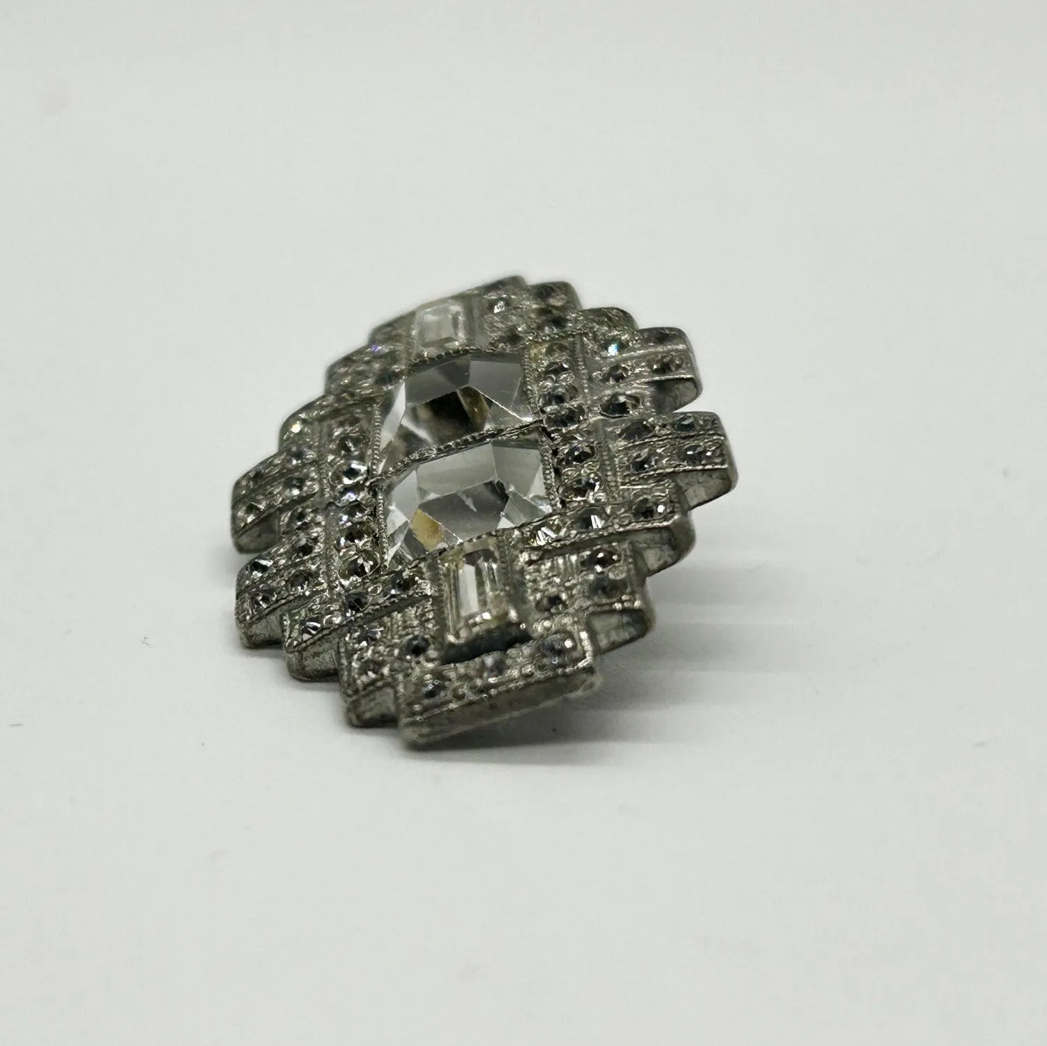 Vintage Art Deco Pendant with Crystals and Rhinestones