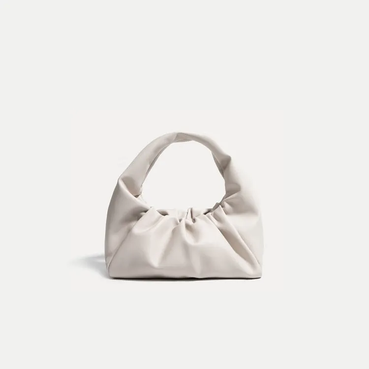 Vintage Leather Pleated Shoulder Underarm Bag