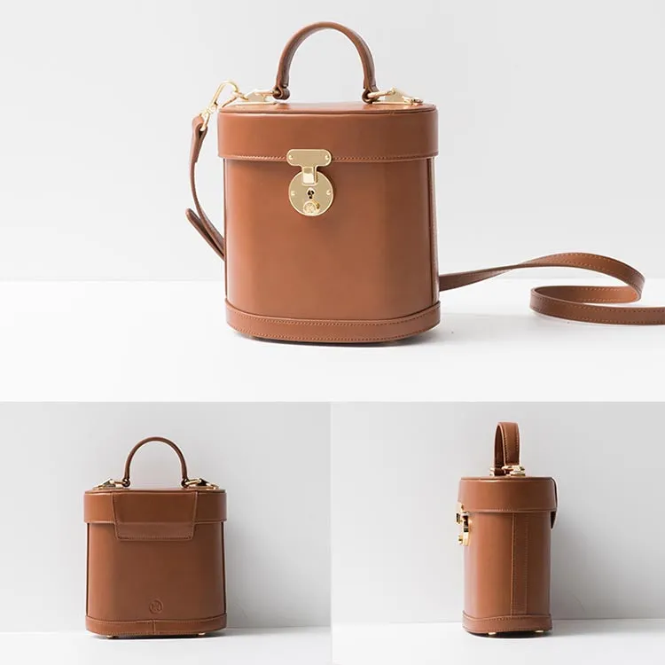 Womens Crossbody Bucket Bag Leather Handbags Purse for Women