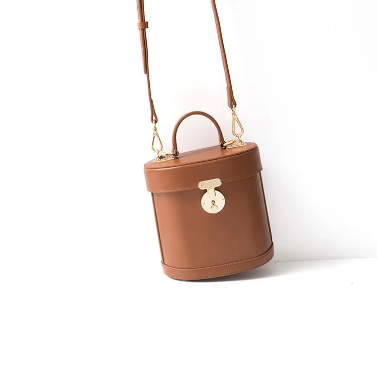 Womens Crossbody Bucket Bag Leather Handbags Purse for Women